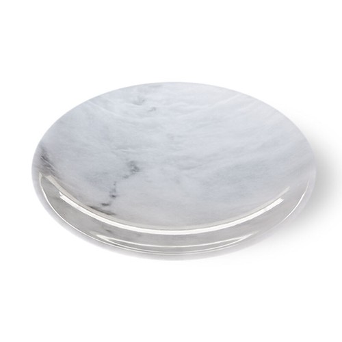 Coppa con Piede in Marmo Bianco Scultura Centrotavola Marble Centerpiece H 14 cm - Photo 5 sur 5