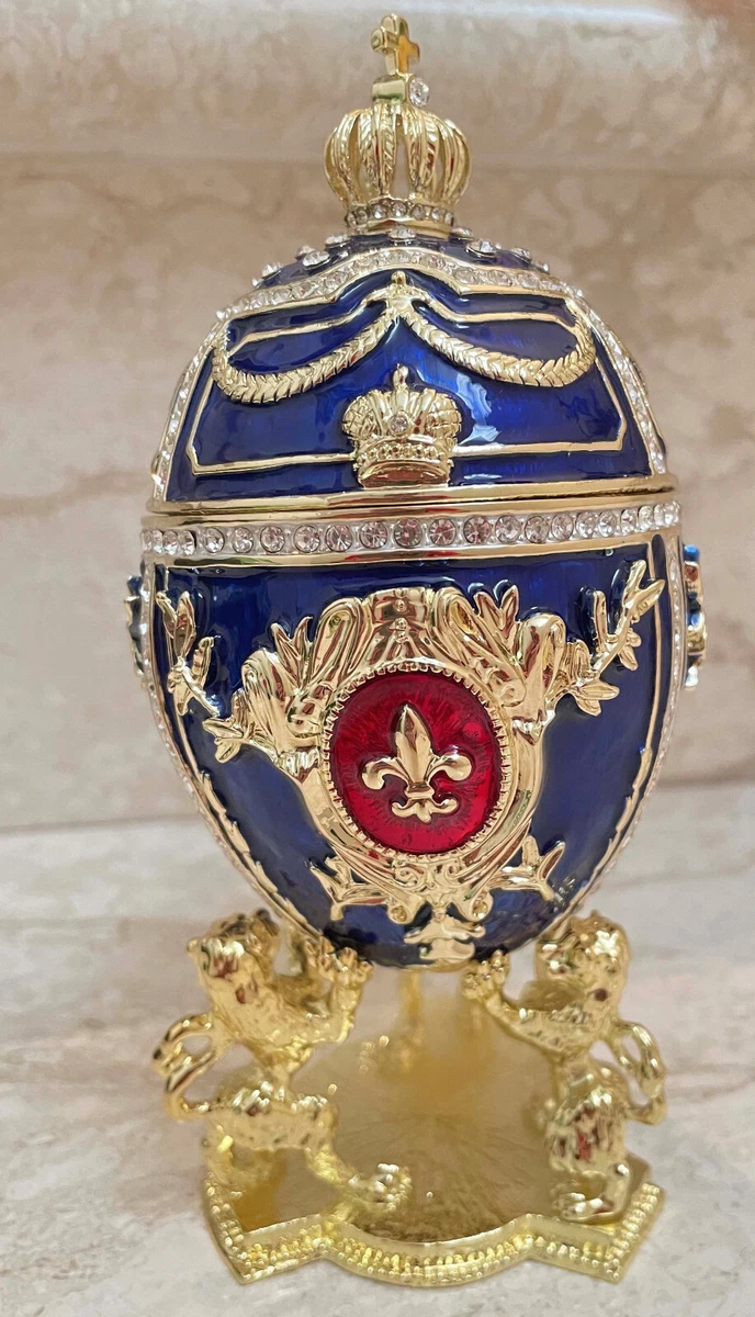 Designer Faberg Easter Egg Faberge Eggs Imperial Royal Handmade 24k GOLD Swarov