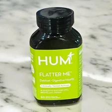 HUM Flatter Me Digestive Enzymes 60 Vegan Capsules | Debloat & Gut Health