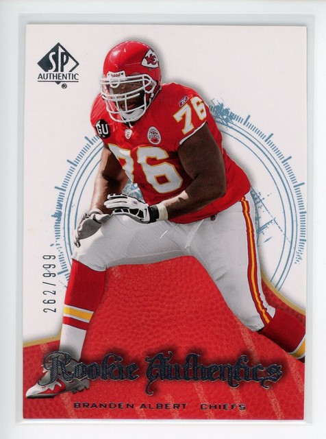 2008 SP Authentic #185 Branden Albert RC Chiefs /999