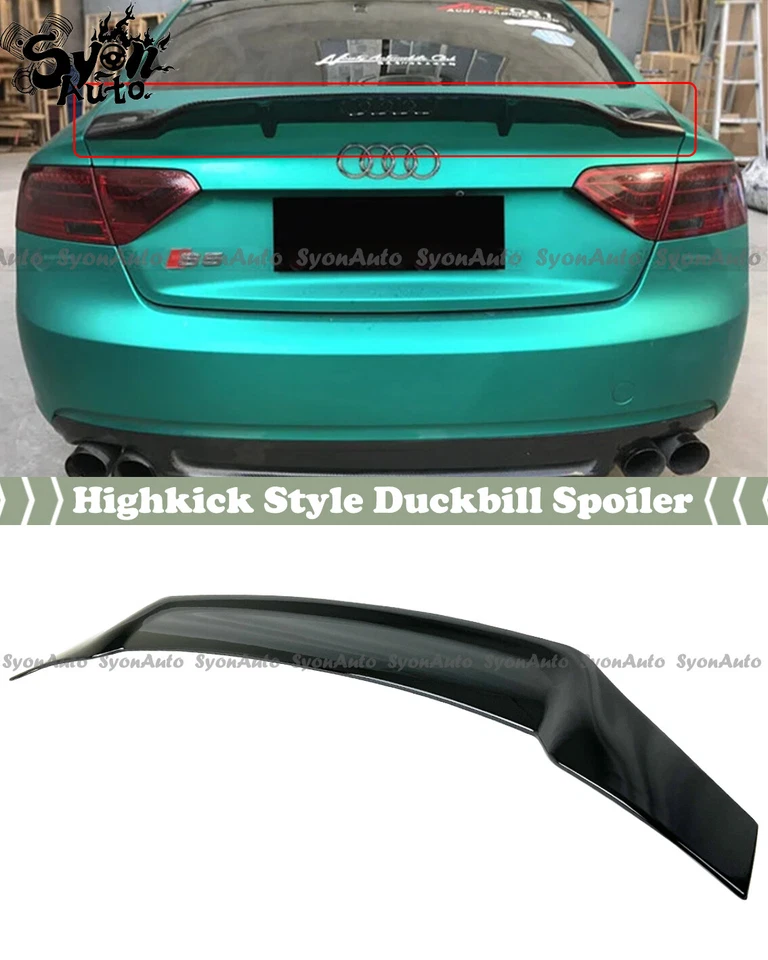 ALERÓN TRASERO HIGHKICK DUCKBILL NEGRO BRILLANTE AUDI B8 A5 Y S5 2009-2017 Foto 2 de 4