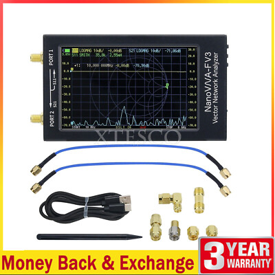 HamGeek NanoVNA-F V3 1MHz-6GHz Vector Network Analyzer VNA for MF/HF/VHF/UHF/SHF
