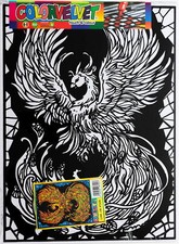 Ausmalbild, Samtbild- Phönix, 47 x 35 cm