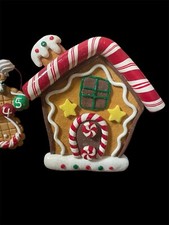 Adorable Vintage 3 Piece Set Of Vintage Gingerbread Man And Houses Ornaments