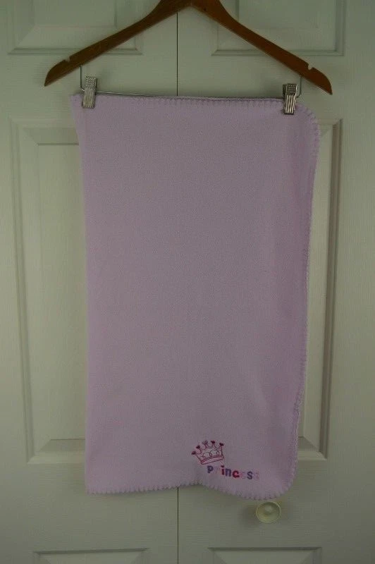 Kidgets Princess Baby Blanket Pink Purple Tiara Crown Fleece Security Lovey - Image 2 of 4