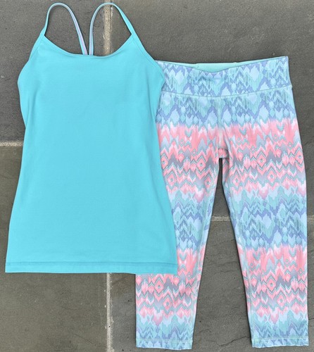 Ivivva by Lululemon Girls Outfit Size 10 Capri Leggings and Tumblin Tank Top