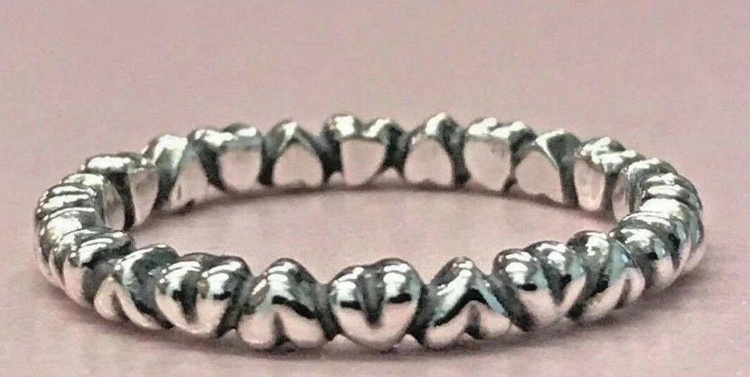 PANDORA STERLING SILVER FOREVER LOVE HEARTS RING NEW 190837