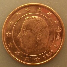 Belgium 1999 5 Euro Cent Albert II KM-226 Copper plated steel BU