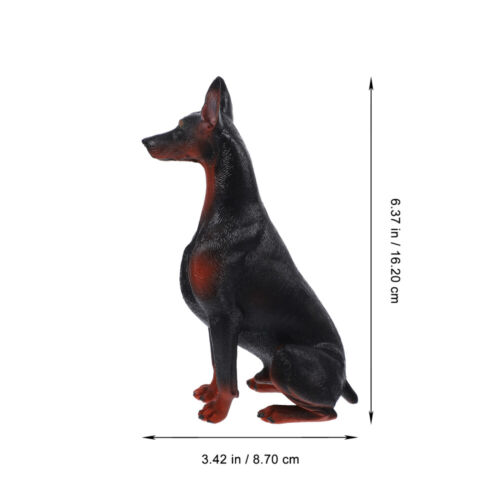 Simulierter Dobermann Ornamente Tierfigur gefälschtes Modell Kind Hund Figuren Spielzeug - Bild 8 von 12