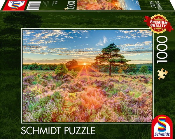 1000 Teile Schmidt Spiele Puzzle Heide Im Sonnenuntergang 59768-image