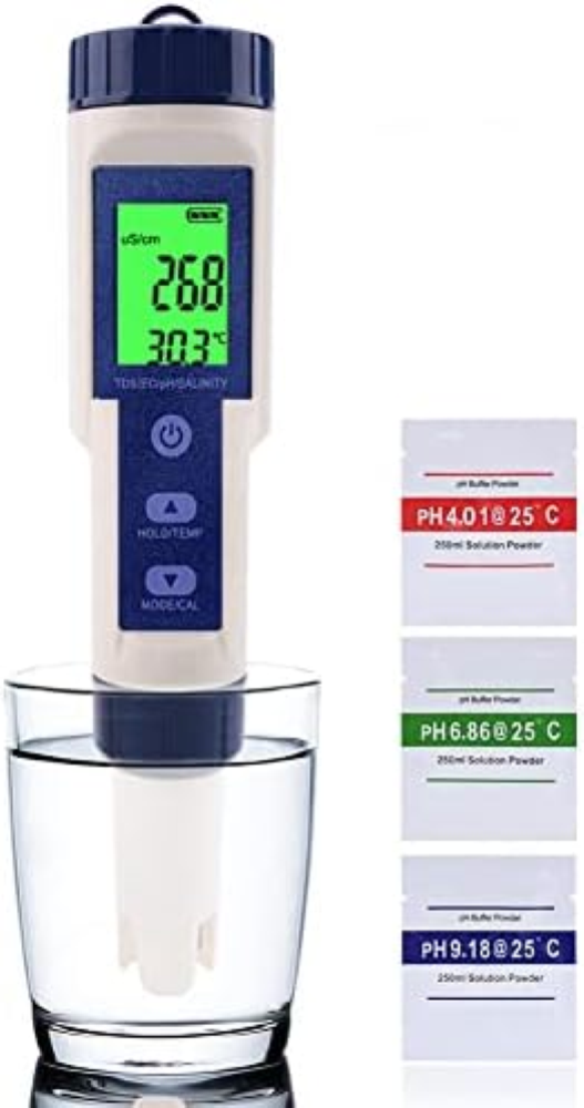 5 in 1 LCD Digitale PH Meter Acqua Tester di qualitÃ  Impermeabile Cloro Tester