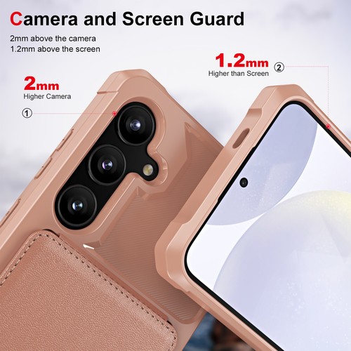 Per Samsung Galaxy A16 A15 A14 A53 A54 custodia posteriore in pelle con porta carte - Foto 30 di 42