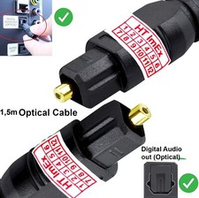 Cavo/cavo ottico audio digitale 1,5 m compatibile per cuffie TRITTON Pro 5.1