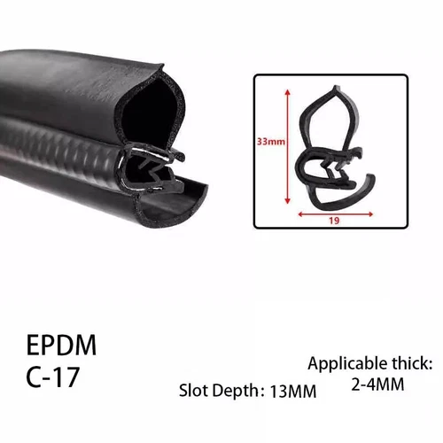 EPDM Rubber U-Shape Edge Trim Sealing Strip Car Door Guard Seal Edging Protector - Picture 30 of 64