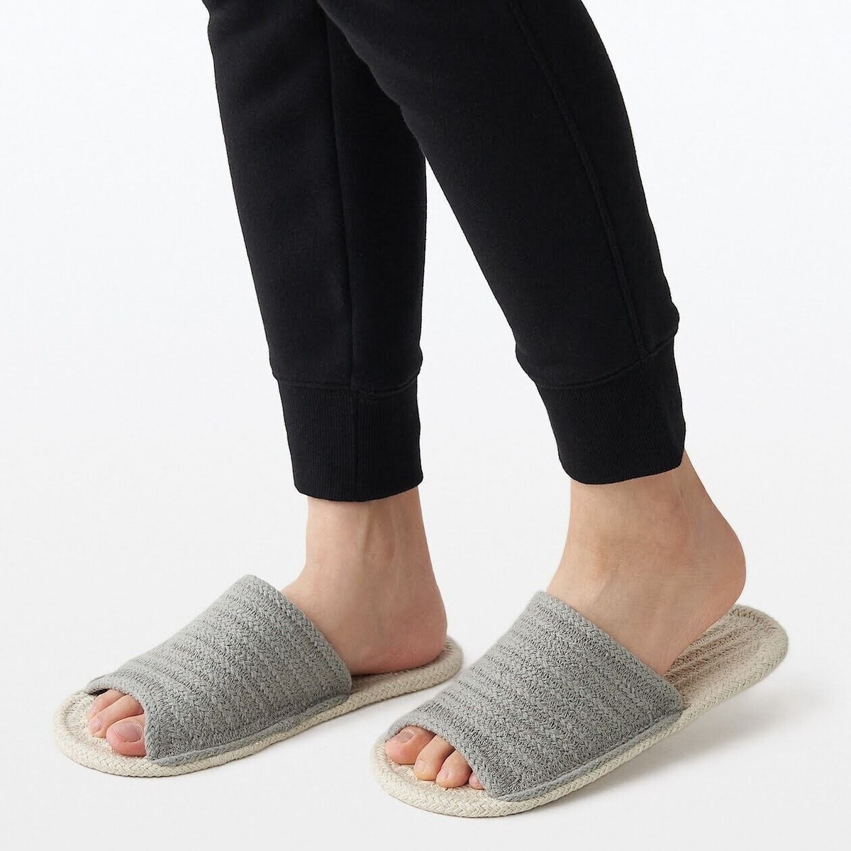 MUJI Cotton ROOM SLIPPERS Sandal, Set of 3, Size US6.5-7.5 Japan