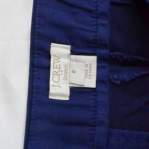 J.CREW 8 Navy Blue G5920 Wide Leg Cropped Chino Womens Dress Pants - Picture 6 of 9