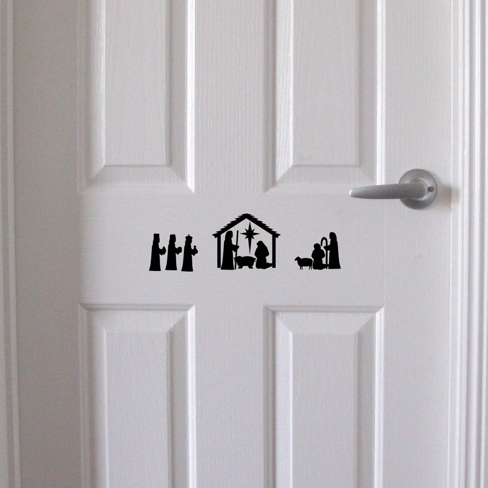NATIVITY vinyl sticker set Christmas decal home shop wall window door removable - image 4 of 4