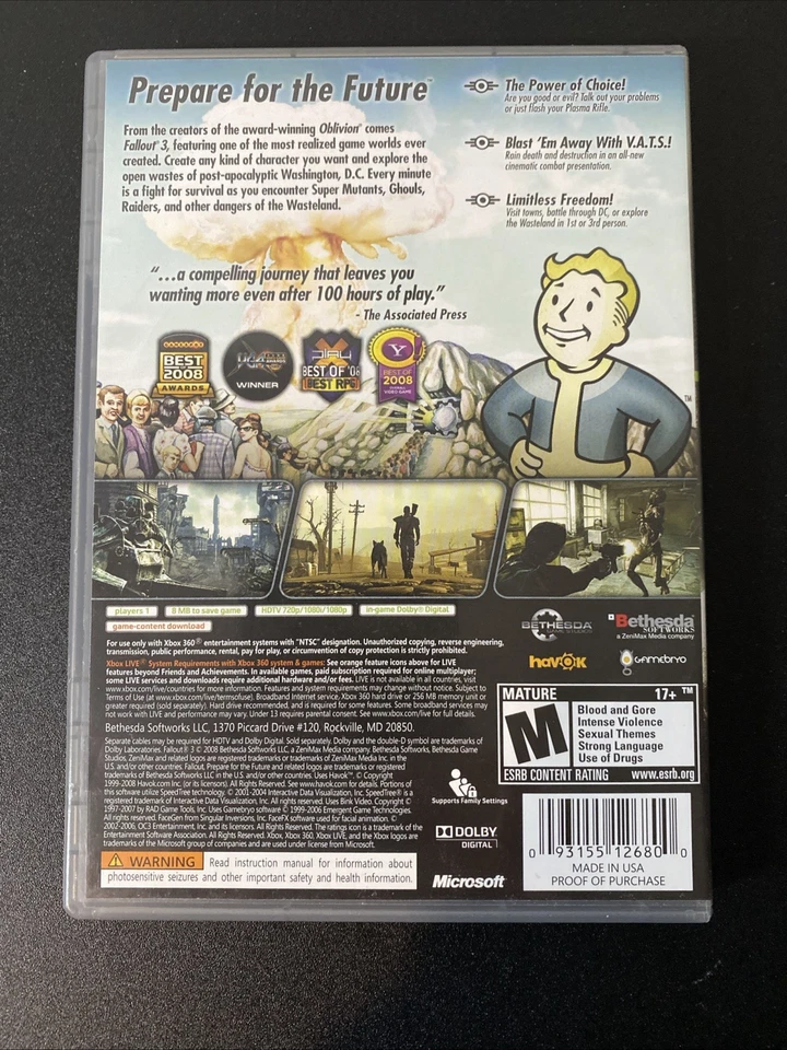 Fallout 3 Platinum Hits (Microsoft Xbox 360, 2012) - Image 2 of 4