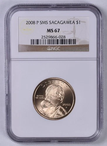 2008-P SMS Sacagawea Dollar - NGC MS67 
