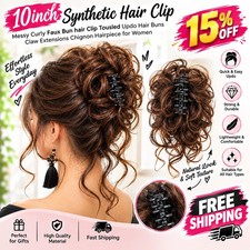 Curly Messy Bun Hair Piece Scrunchie Updo Thick Hair Extensions Real As Human US