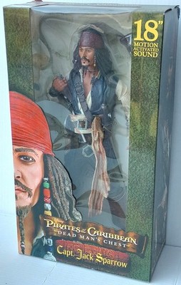 CAPT. JACK SPARROW PIRATES OF THE CARIBBEAN NEW NECA 18 INCHES REEL TOYS