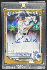 2025 Bowman Draft Chrome Gold Shimmer #CPA-SG Sean Gamble RC Auto /50