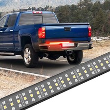 48" 3-Row Pickup Truck LED Tailgate Light Strip, Red Brake/Stop Turn Signal Lamp