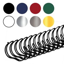 50 Drahtbinderücken 2:1, 3:1, Drahtbindung 23–34 Ringe, 12,7–31 ,8mm, div Farben