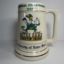 *nos* Notre Dame University Fightin Irish Beer Stein Mug 1949 National Champions