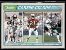 2017 Panini Classics #CC-4 Deion Sanders Career Colors