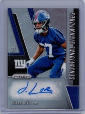 2019 Panini Prizm #SE-JUL Julian Love Sensational Signatures