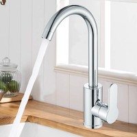 Chrom KüChenarmatur 360° Wasserhahn KüChe Einhand Mischbatterie SpüLtischarmatur