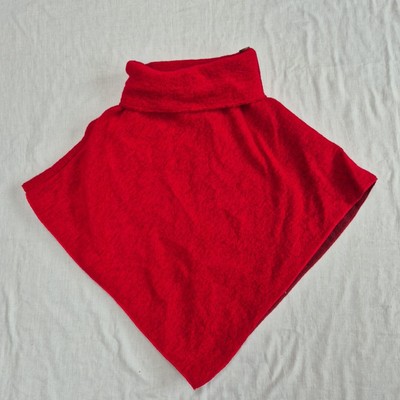 Rotes Wollmischung Cape LV Clothing Rot Cape Wollmischung Cape Knöpfe Made In Italy M