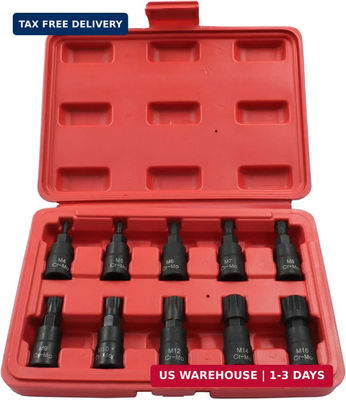 #ad #ad Triple Square Spline Bit Socket Set for 3 8 Inch Drive 10 Piece $20.94