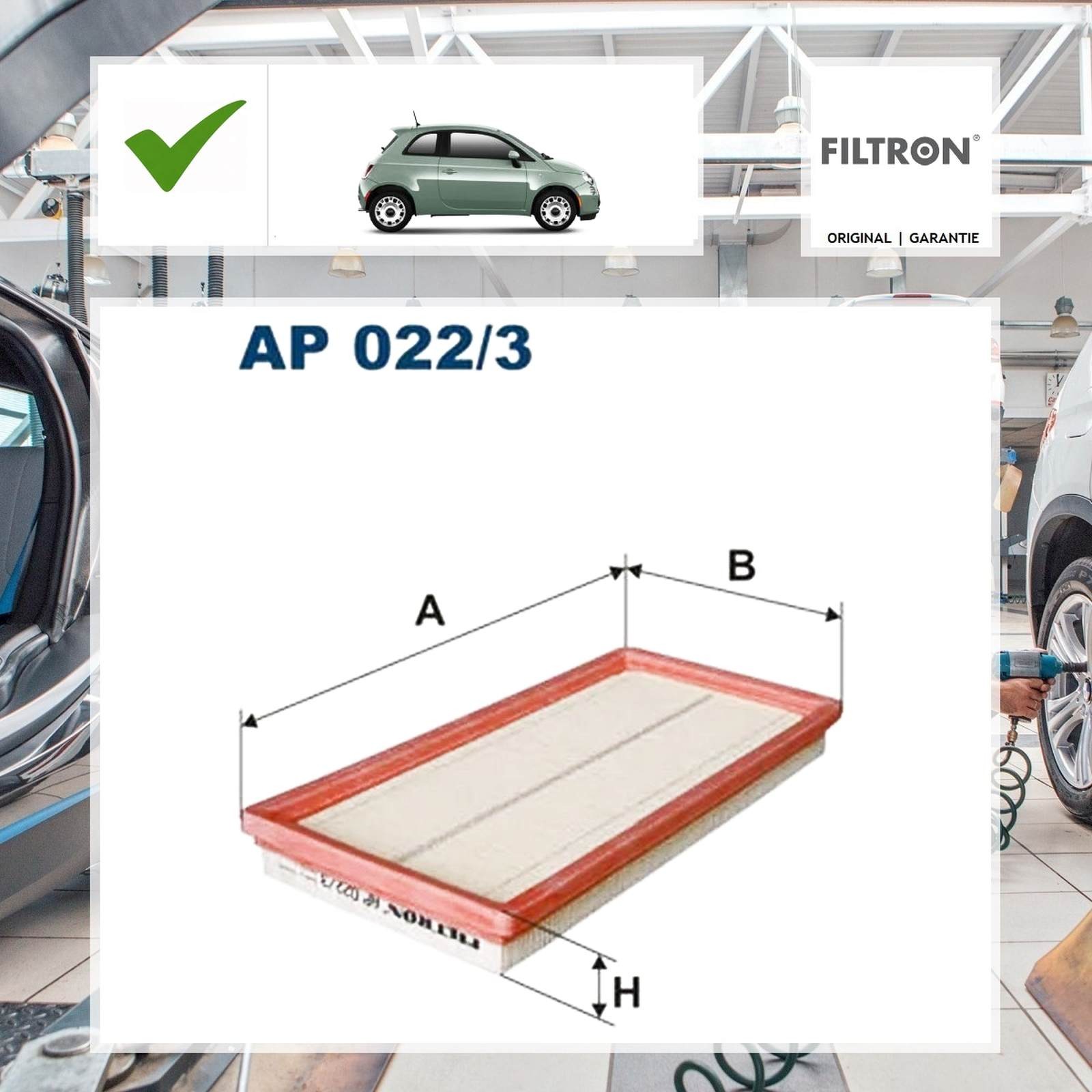 Filtron Luftfilter FIAT 500 (312_) 1.4 (312AXC1B, 312CXC1B)