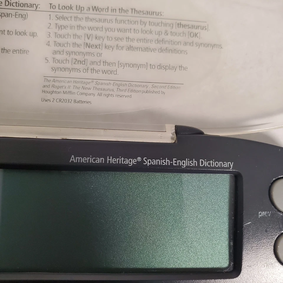 Royal SED7000 Diccionario Bilingüe Español-Inglés Tesauro Electrónico Foto 4 de 4