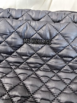 Mz Wallace Black Metro City Tote Bag Quilted Nylon Size Medium