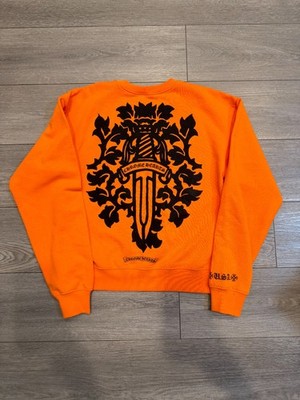 Authentic Chrome Hearts Orange Vine Dagger Crewneck Sweatshirt Size Small