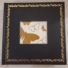 Decorative Die Cut Photo Album Butterflies Black Gold 2000 Sino-Concept