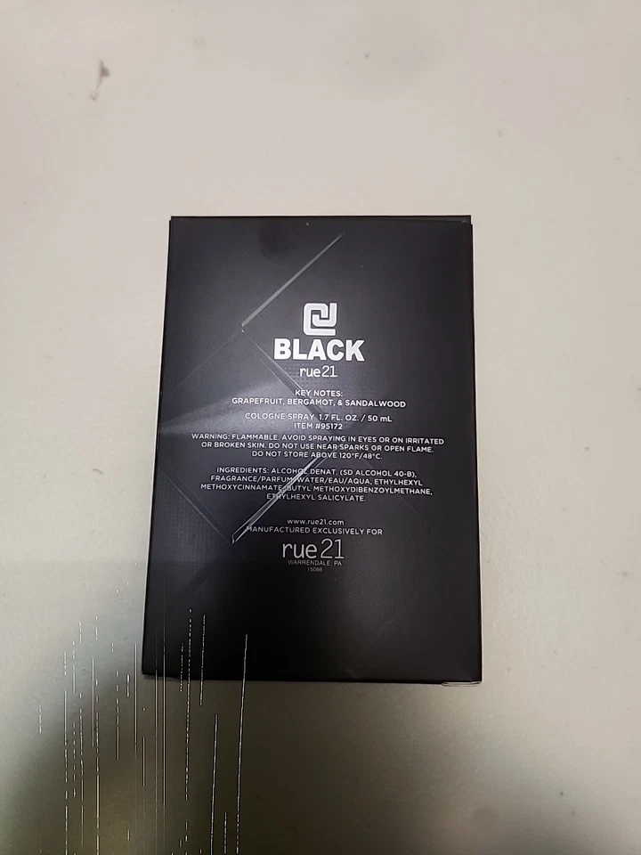 Rue21 CJ Hombre Negro Colonia Spray 2021 Rediseño 1.7 fl oz, 50 ml Foto 2 de 2