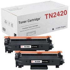 2 PACK  TN2420 TONER FIT FOR BROTHER MFC-L2710DW HL-L2350DW DCP-L2510D HL-L2310D