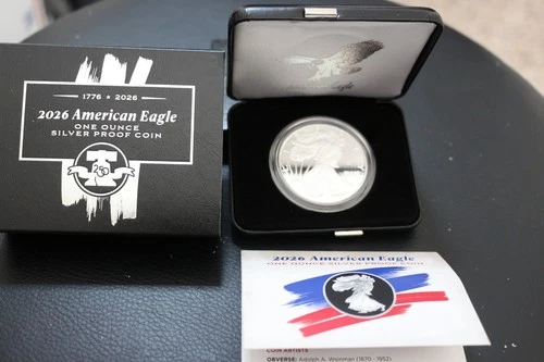 2026 W US Mint  American Silver Eagle Proof  w/ 250 Privy & Dual Date 1776 ~2026