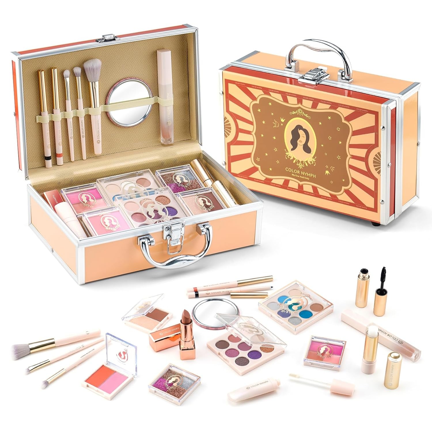 Color Nymph All In One Makeup Kit For Teenager Girls, Beginners E-Retro Red