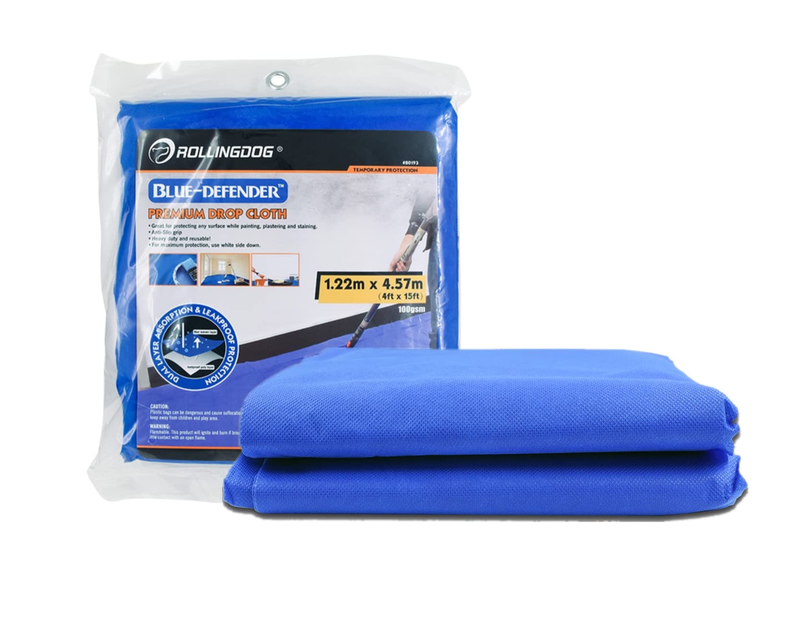 Drop Cloth Twolayer Waterproof Antislip Dust Sheet For Painting And Decorating 122 457M - Image 5