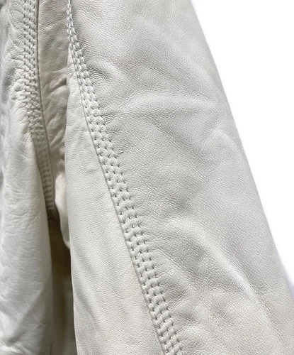 Diesel Processed Hooded Leather Jacket Men's Size S White image 10