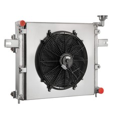 3-row Aluminum Radiator Shroud+fan For 99-05 Jeep Grand Cherokee Wj Wg 4.7l V8