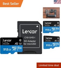 Ultra-Fast 512GB microSDXC Card, Class 10, U3, V30 Ideal for Mobile Devices