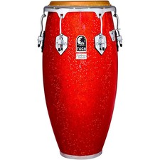 Toca Custom Deluxe Solid Fiberglass Congas 11.75 in. Red Sparkle