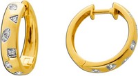 Diamant Creolen Gold 333 8K Lab Grown Diamanten 0.33Ct