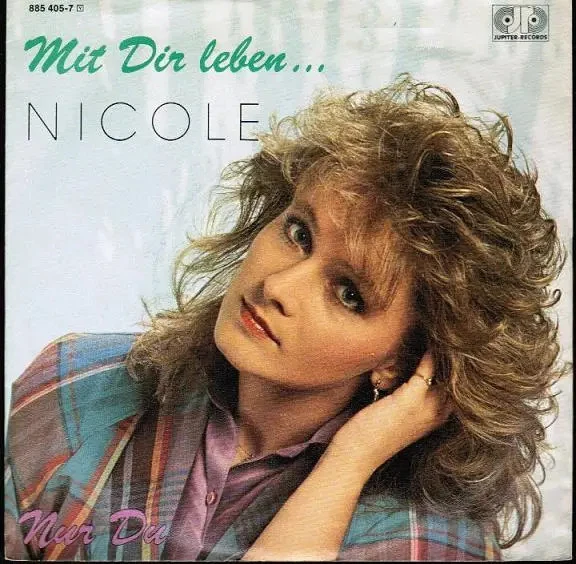 Nicole Mit Dir Leben ... Vinyl Single 7inch NEAR MINT Jupiter Records - Bild 1 von 1